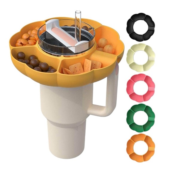 ✨BNWT - Pink Stanley Cup Silicon Snack Tray Holder✨ - Picture 1 of 7